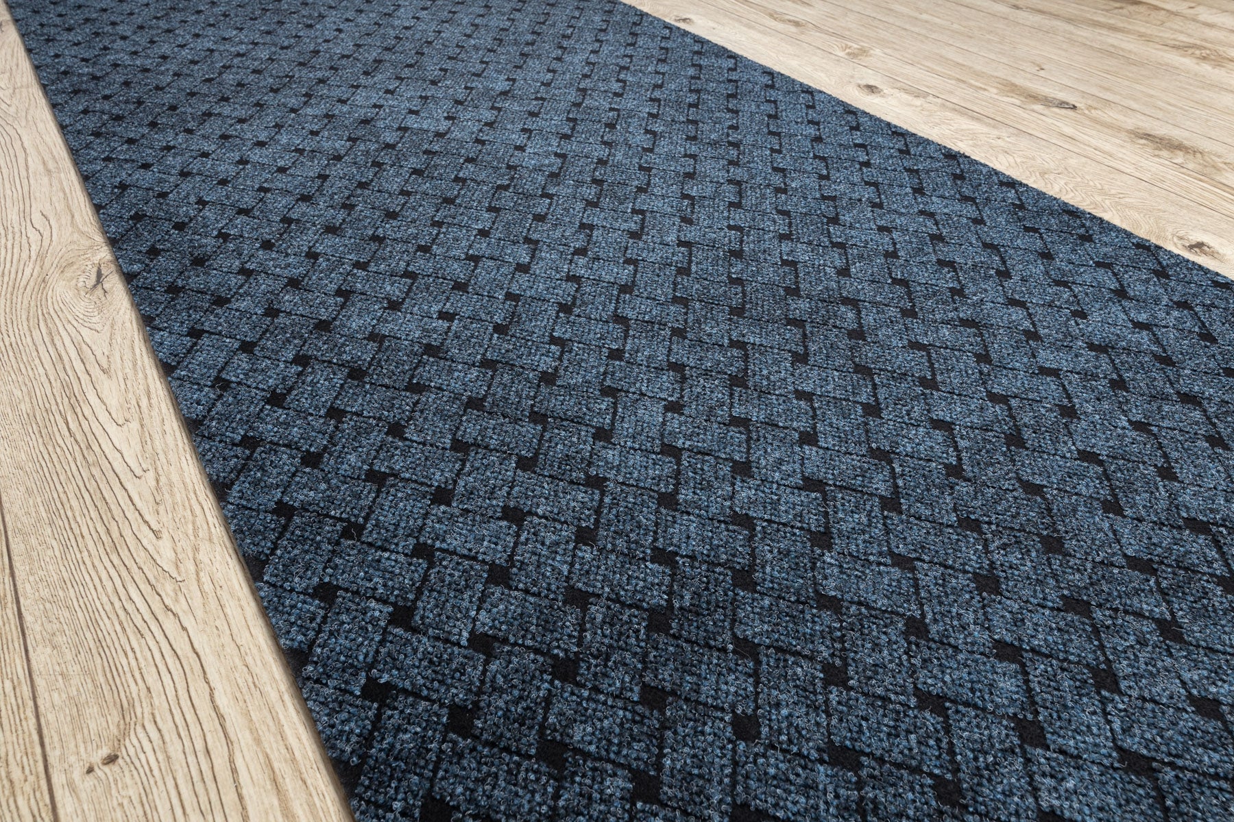 Wycieraczka antypoślizgowa 100 cm VECTRA 800 zewnętrzna, wewnętrzna, na gumie - niebieski 100x500 cm