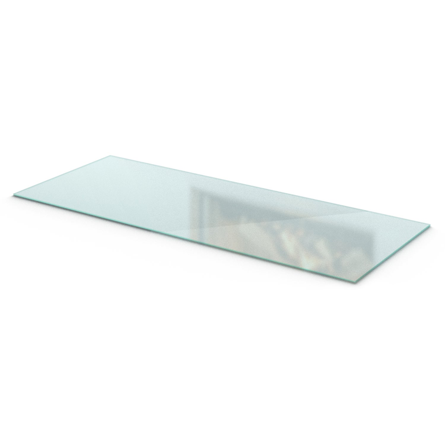 Szklana płyta hartowana pod piec zabezpieczająca podłogę - efekt szkła mrożonego - prostokątna 125x50 cm - Tulup