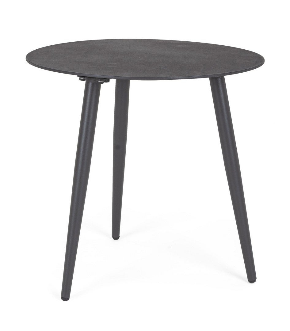 Stolik "RALEIGH", Ø50 cm, aluminium, antracytowy