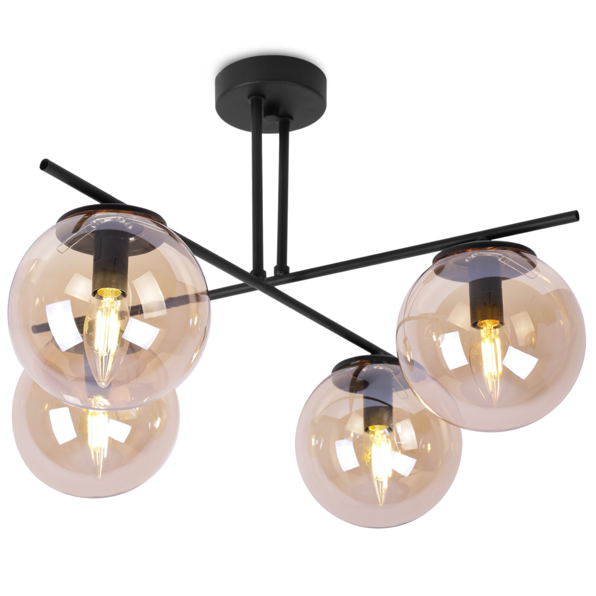 Lampa sufitowa wisząca Light Home LH Modena 4x E14 60W miodowy