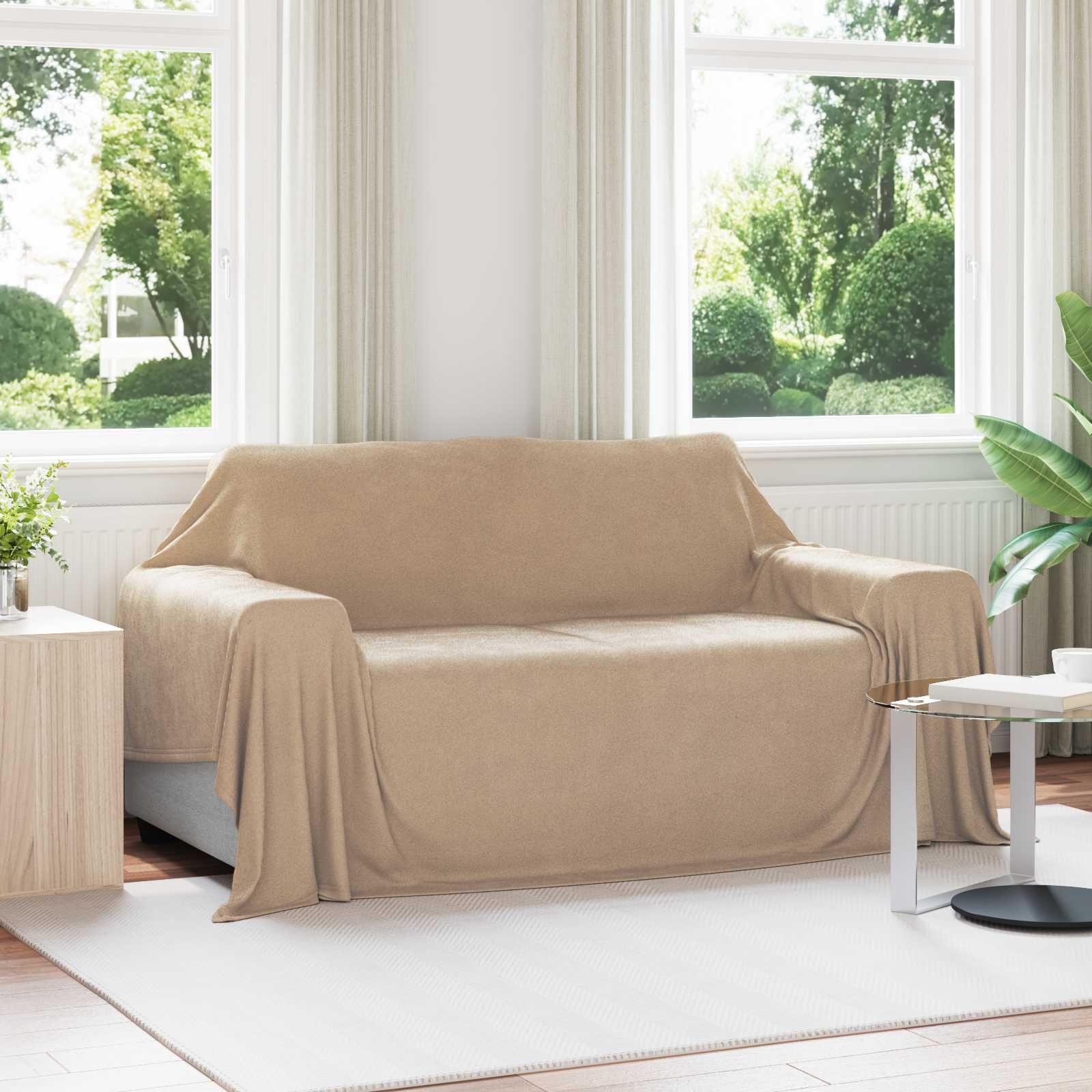 Koce narzutowe 6 pcs Camel 280 x 210 cm Polar vidaXL