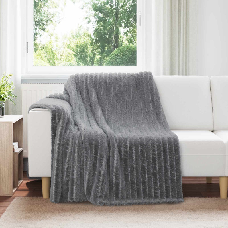 Koce narzutowe 6 pcs Ciemnoszary 200 x 150 cm Polar vidaXL