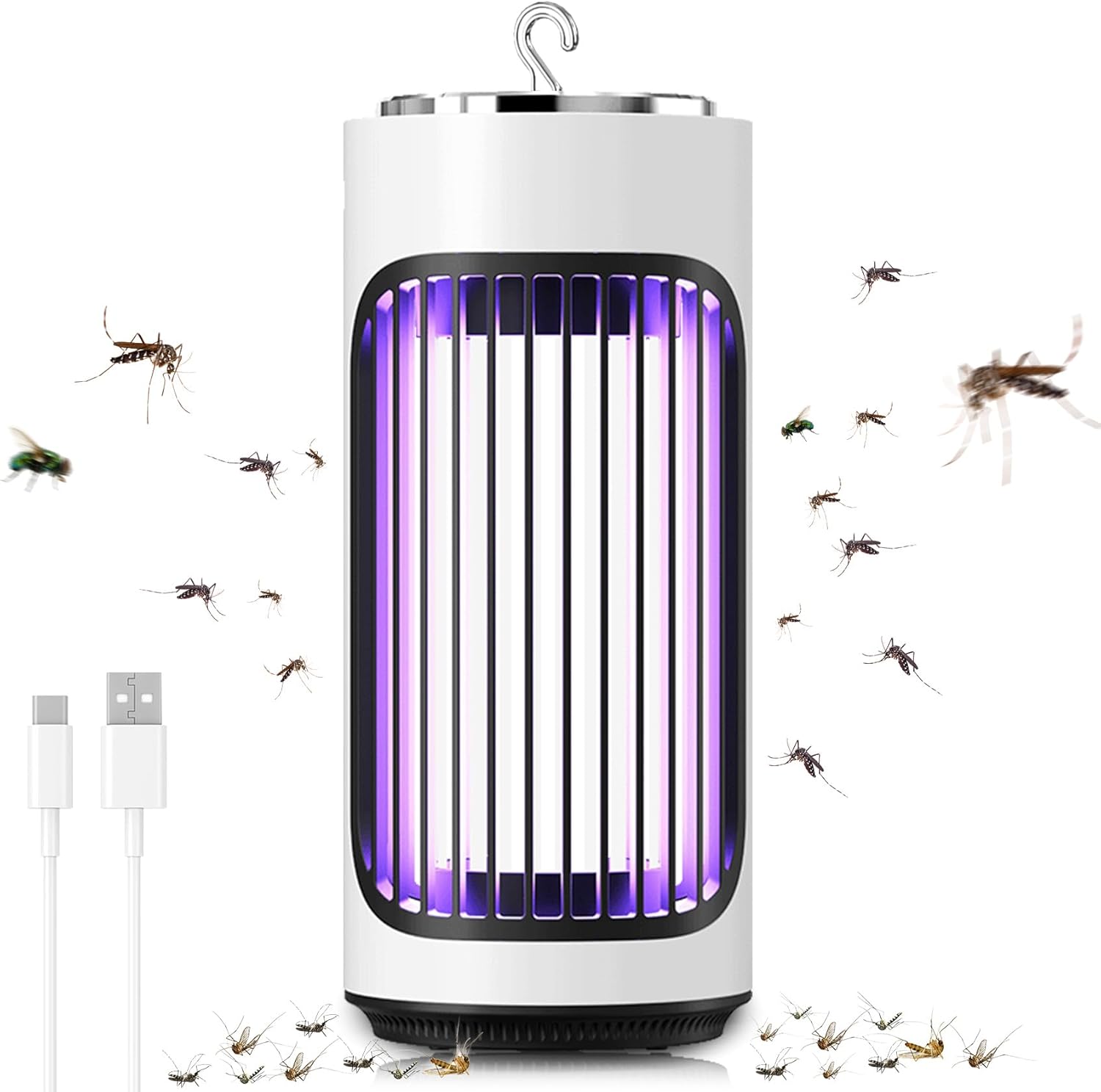 Elektryczna lampa przeciw komarom elektryczna lampa przeciw komarom ładowana przez USB pułapka na owady pułapka owady zewnątrz i wewnątrz pomieszczeń