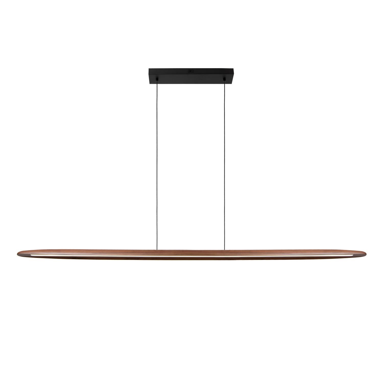 Lampa wisząca LED LANGHOLT 28W Odcienie bieli 3300lm drewno jasne drewno-czarna wym:158x6,5x180cm IP20 Lucide