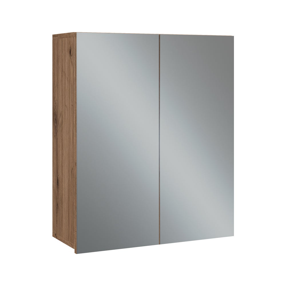 Vicco Szafka z lustrem w łazience Takumi, Rzemieślnik, 60 x 70 cm z 3 zamkniętymi schowkami