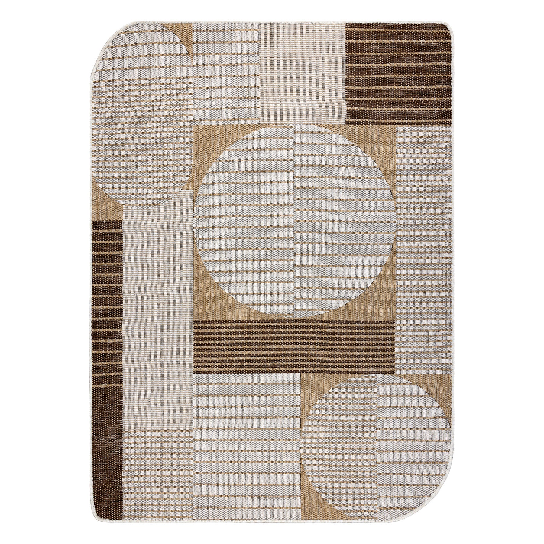 Dywan ORGANIC 2769 sizal Geometryczny ecru / naturalny - nowoczesny nieregularny kształt 133x190 cm