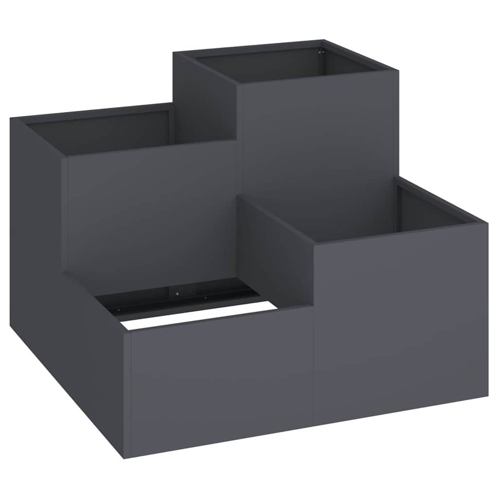 Doniczka ogrodowa Antracyt 80 x 80 x 60 cm Stal