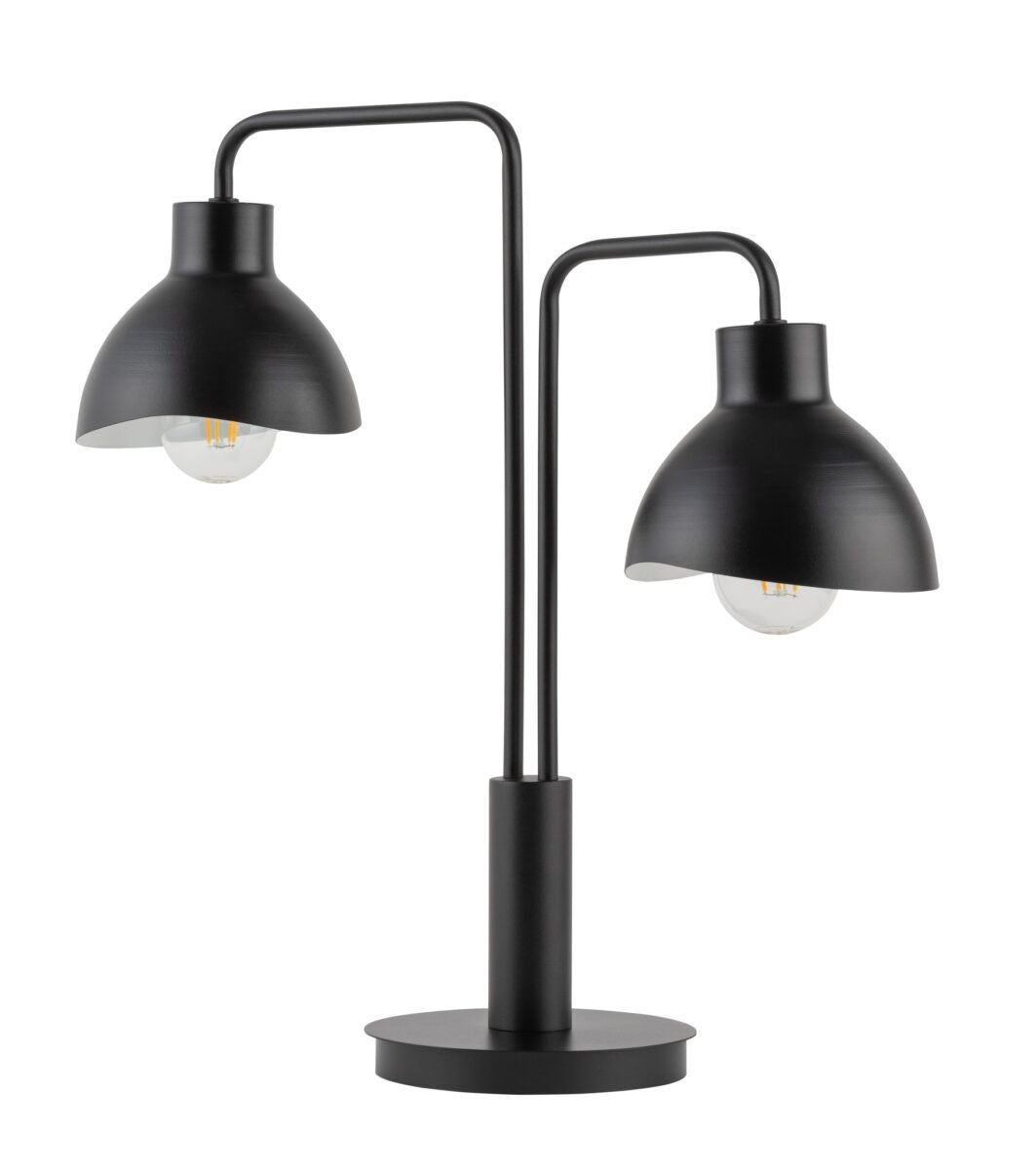 Lampa stołowa dekoracyjna nowoczesna czarna podwójna Holi 2xE27 15W Sigma Lighting