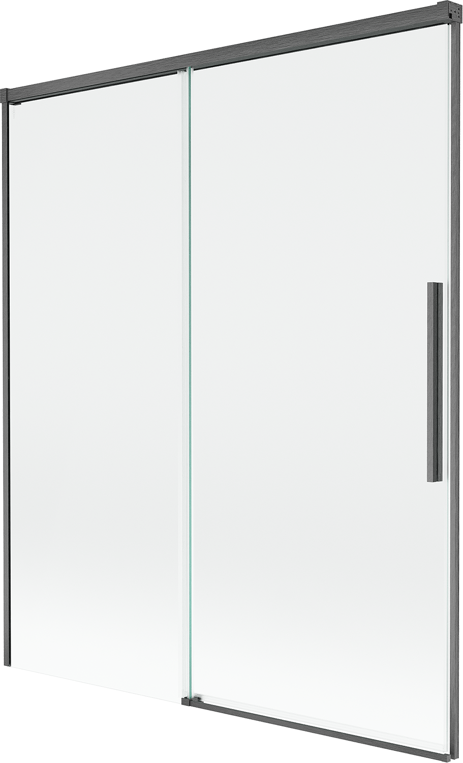Mexen Rox parawan nawannowy 2-skrzydłowy rozsuwany 140 x 150 cm, transparent, gun gray szczotkowany - 8C9-140-001-66-00