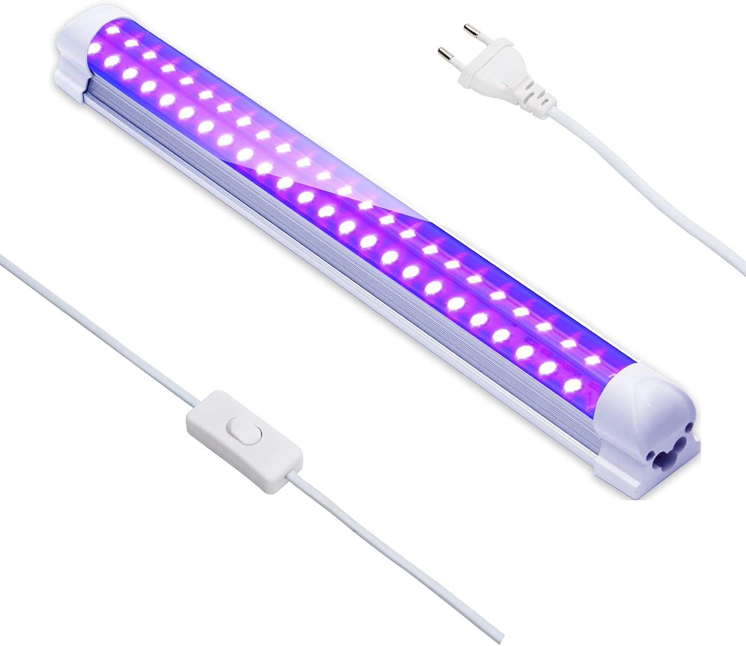 Lampa LED UV 395nm 10W - 48 diod LED, idealna dla DJ-ów, na imprezy Halloween, Boże Narodzenie, do malowania ciała i wydarzeń fluo