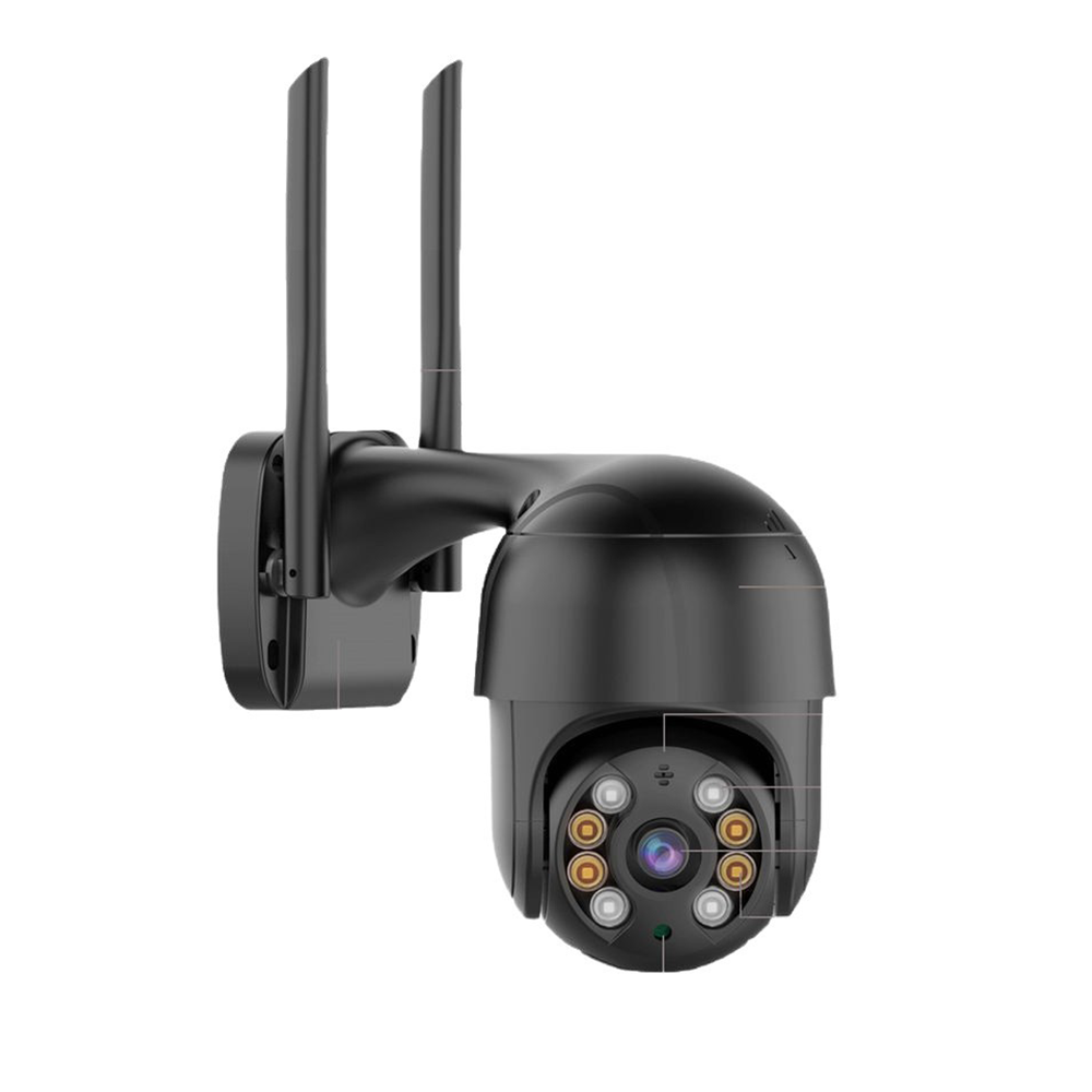 Kamera monitoringu WiFi 3MP 64GB PTZ kopułkowa wewnętrzna-zewnętrzna wodoodporna, podwójna antena, noktowizja IR-biała