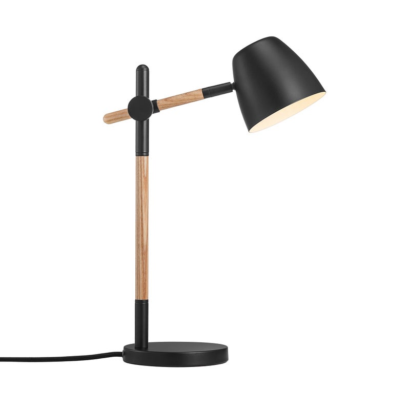 Lampa stołowa Theo z drewnem - 2112645003