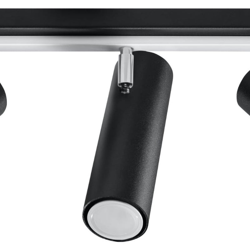 Plafonnier Acier Noir GU10 3 Direzione
