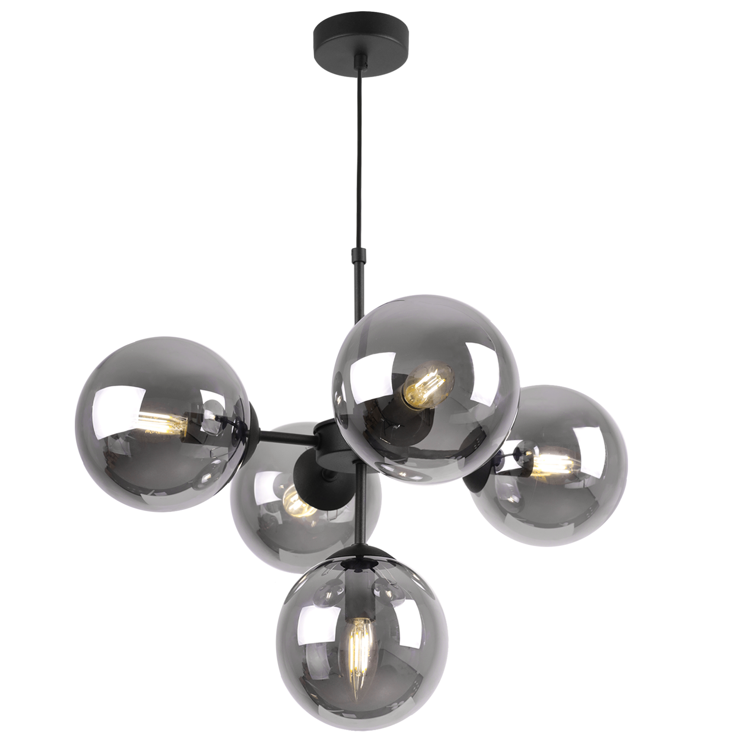 Lampa sufitowa wisząca Light Home LH Imperia 5x E14 60W czarny