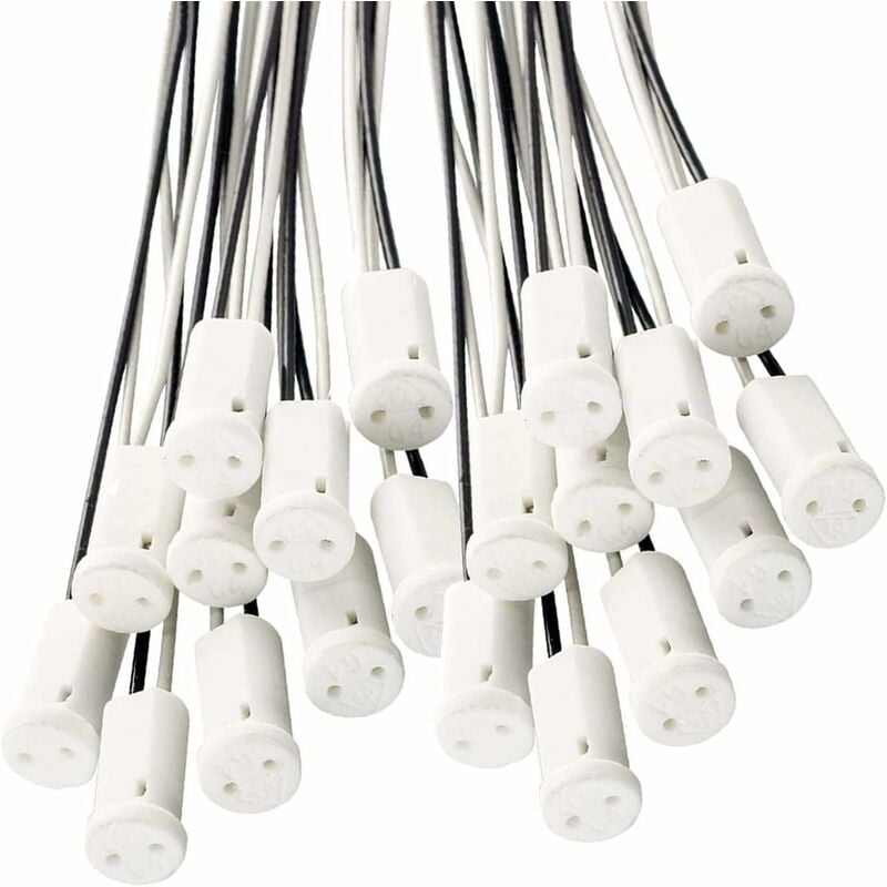 25 sztuk oprawek do żarówek G4, oprawka do żarówek G4 z ceramiczną podstawą do żarówek halogenowych LED G4