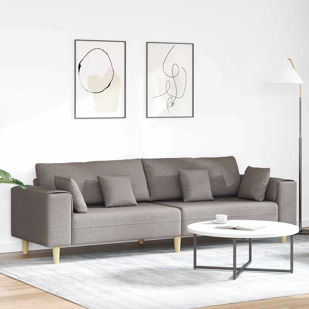Sofa z poduszką Ciemnoszary 250 x 77 x 76 cm tkanina vidaXL