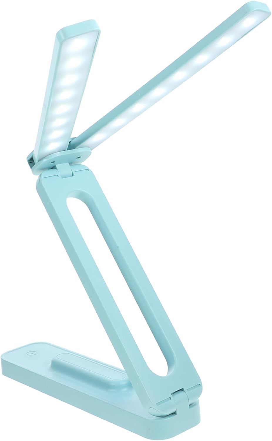 Dziecięca lampa biurkowa LED z dwiema głowicami – niebieska, do biura domowego, mała, przenośna lampa biurkowa, szeroki zasięg oświetlenia, zasilana