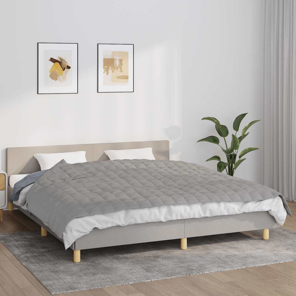 Koc obciążeniowy, szary, 155x220 cm, 11 kg, tkanina vidaXL