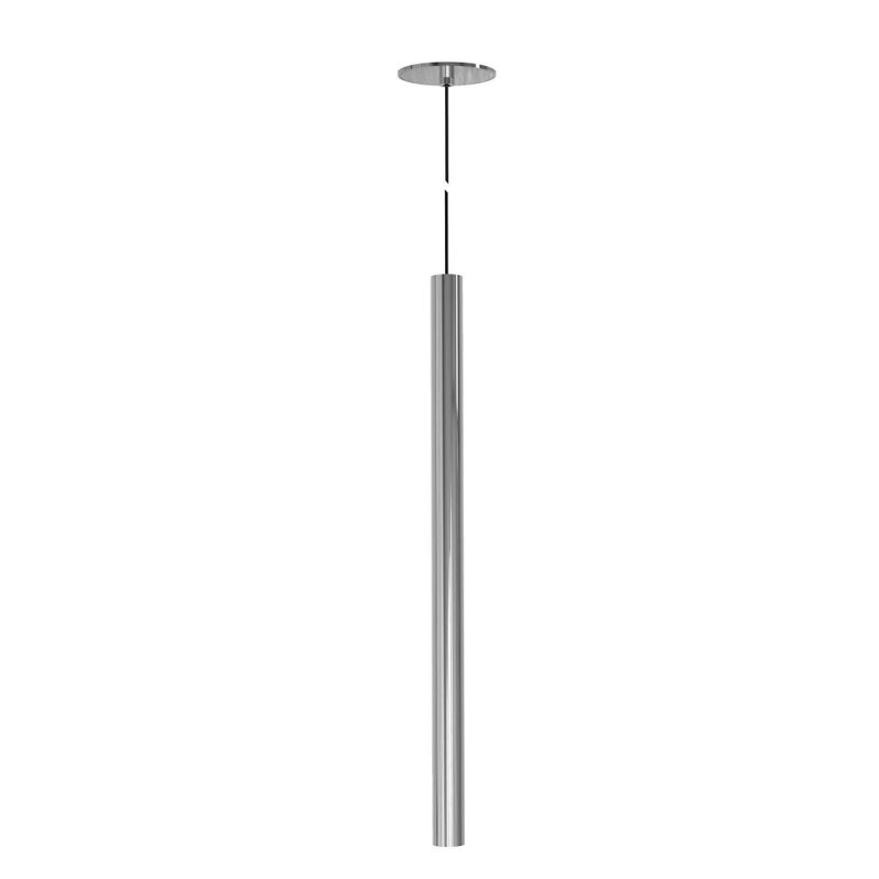 Lampa sufitowa cylindryczna LED TUYA 6W, wykończenie chromowane, wysokość 45 cm, ściemnialna, 2700–4000 K