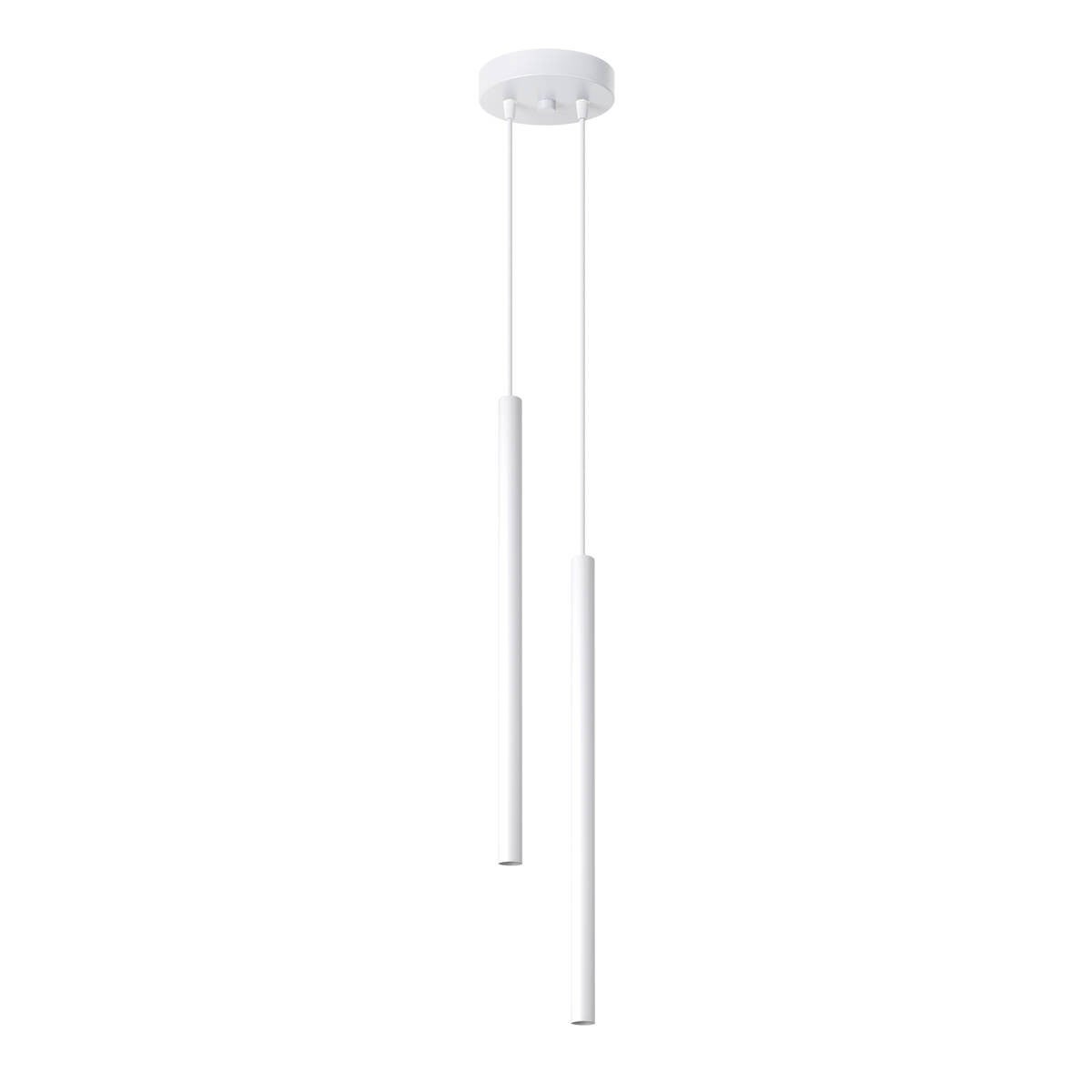 Lampa wisząca biała dwie tuby 2xG9 8W PASTELO Sollux