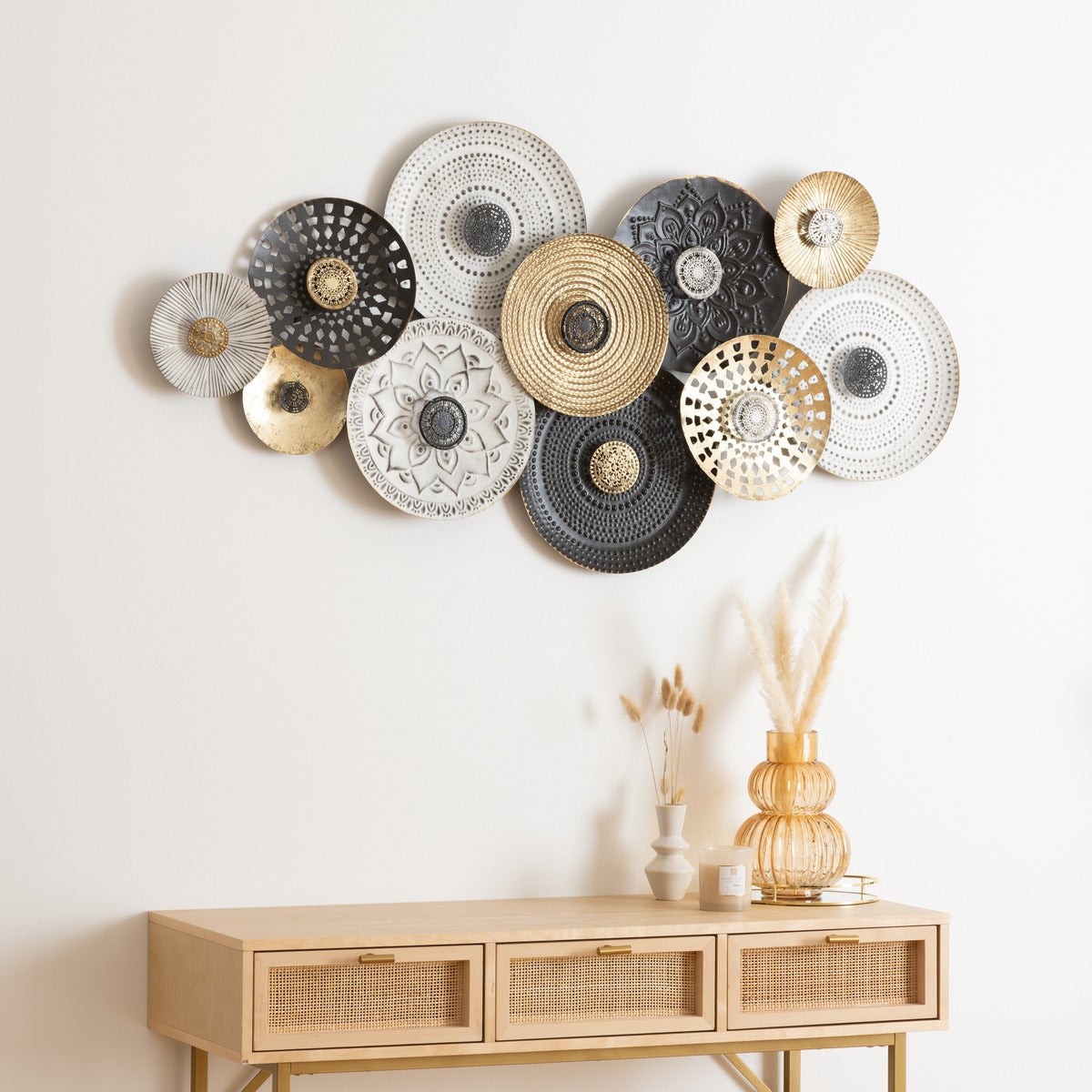 Dekoracja ścienna Metal round metalowa okręgi