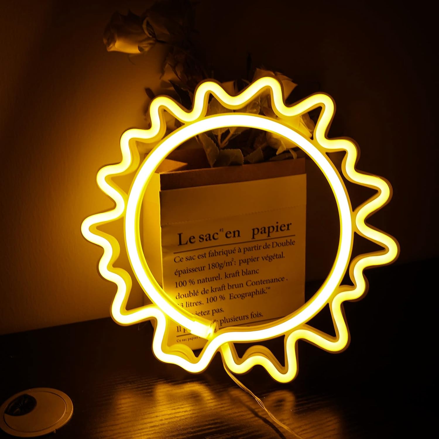 Neonowe światło słoneczne Neonowe światło ścienne Neonowe światło zasilane przez USB/baterię Neonowa lampa Sun Led Neon Lights Night Light