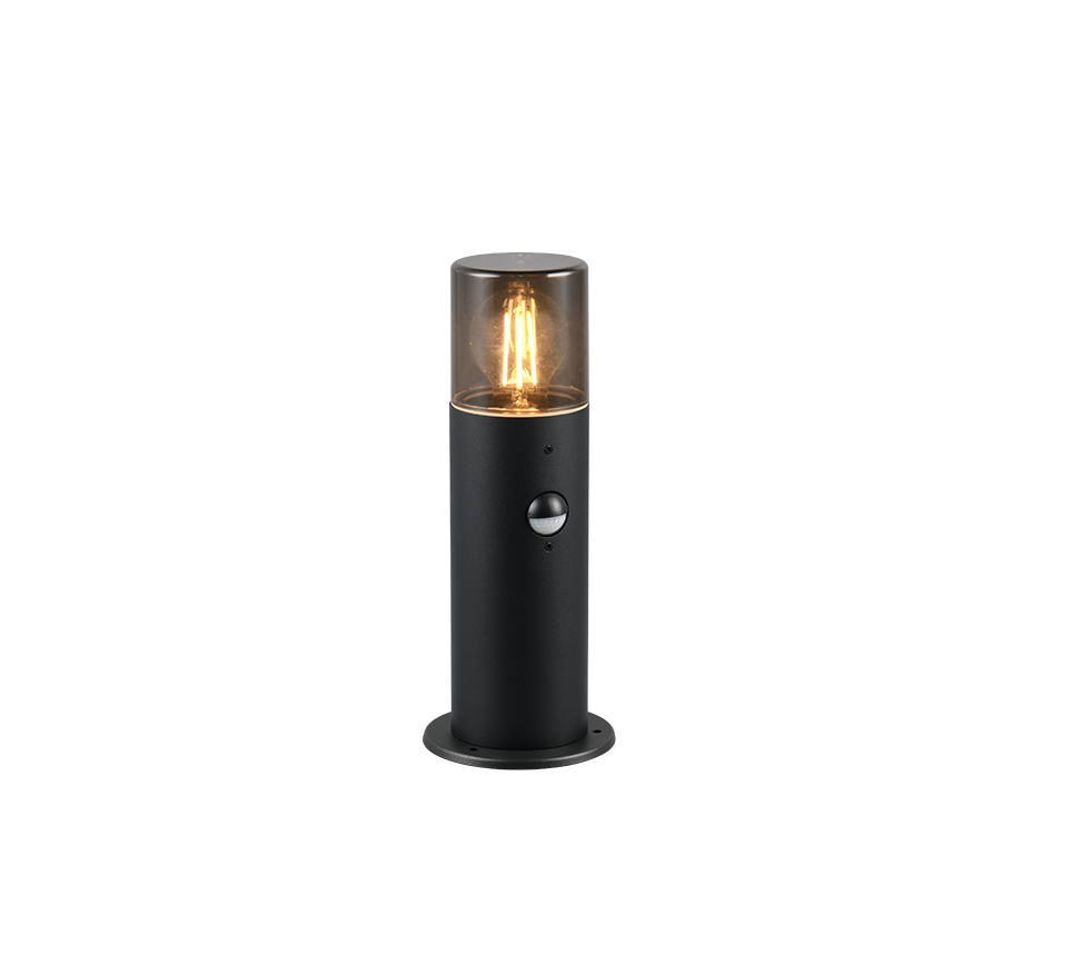 Lampa ogrodowa stojąca Hoosic czarna 1xE27x28W IP44 wym: 30 x 12 x 12 cm aluminium Trio
