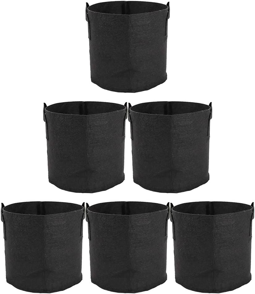 Zestaw do sadzenia 6 sztuk, worki do roślin z tkaniny non-woven, wentylacyjne, oddychające torby z uchwytami do ogrodu i domu.