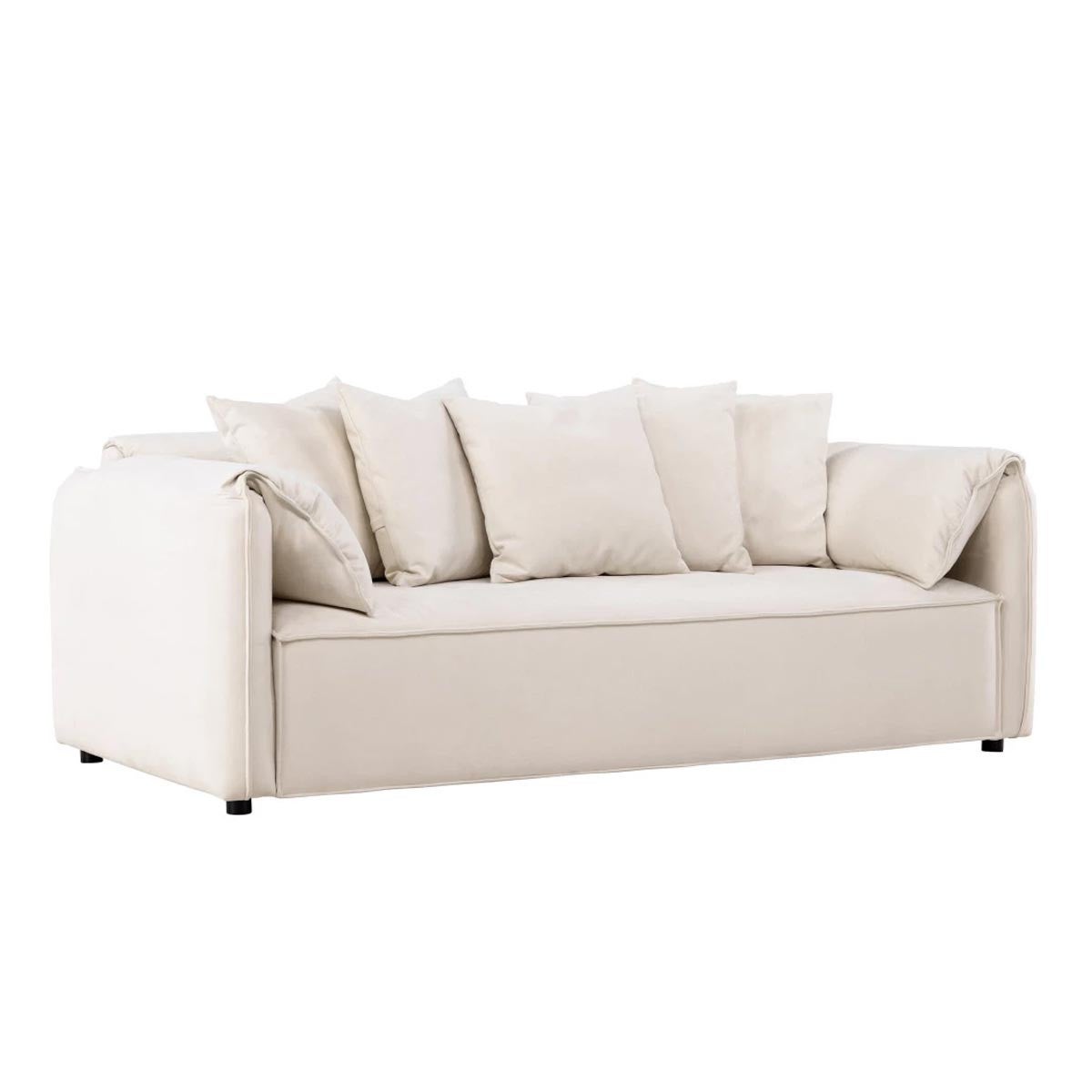 Torekov sofa 3-osobowa 5 poduszek dekoracyjnych beżowy.