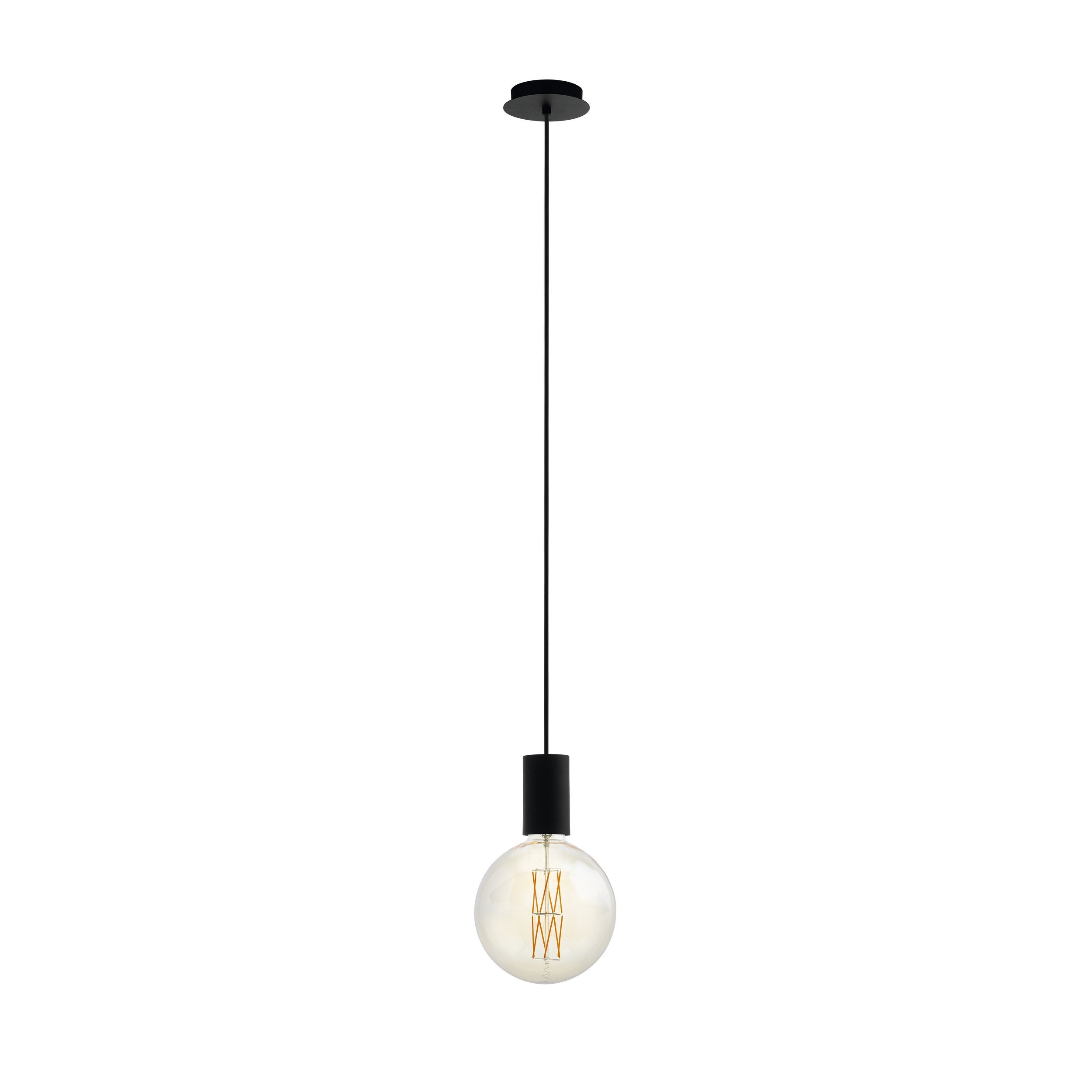 Suspension EGLO POZUETA E27 1X40W black steel D125mm