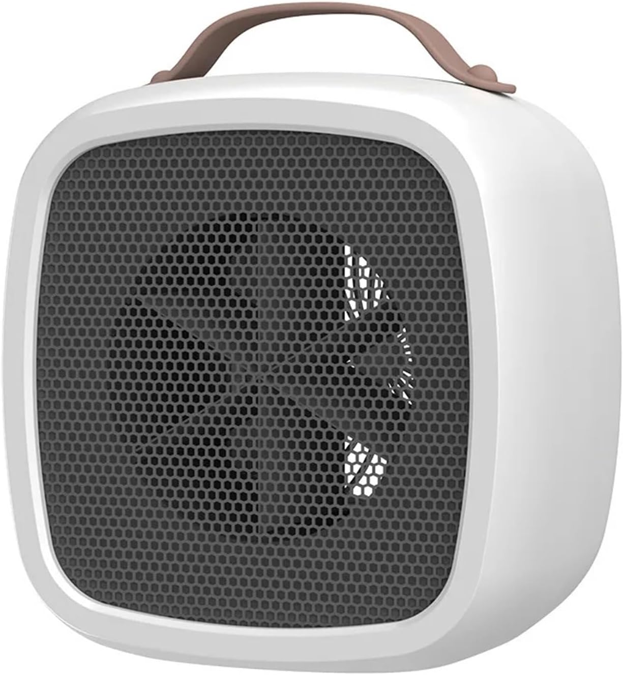 Mini przenośny grzejnik elektryczny 500 W, wydajny, cichy, do domu i biura, idealny na zimę (kolor: biały)