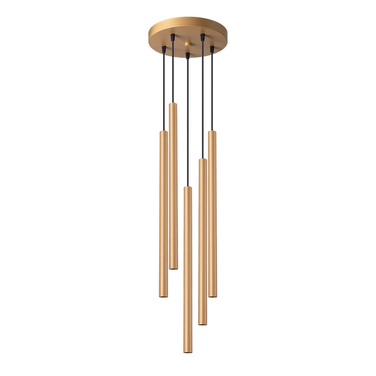 Lampa wisząca okrągła tuba złota pięciopunktowa PASTELO 5xG9 8W SL.1174 Sollux Lighting
