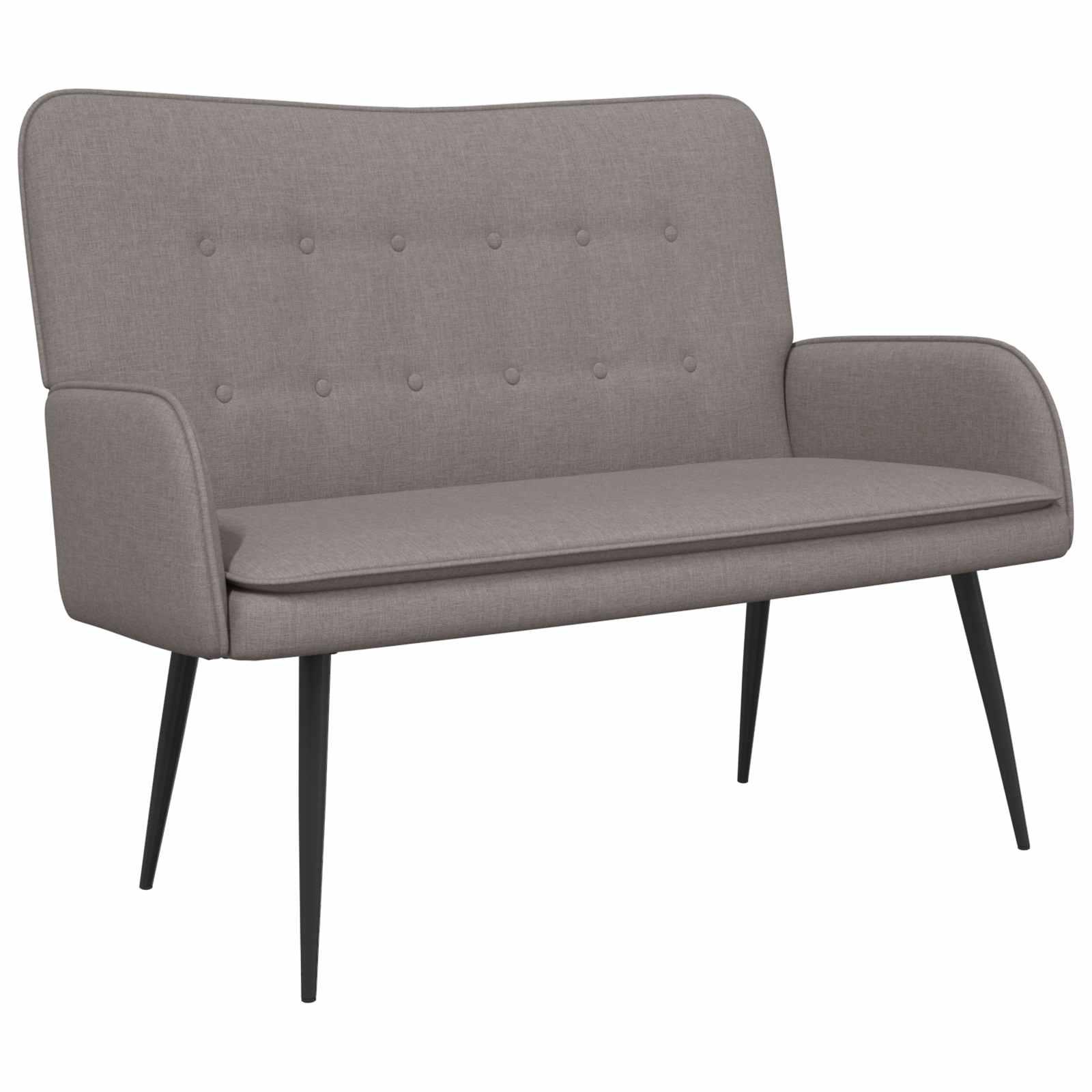 Sofa dwuosobowa Ciemnoszary 115 x 61 x 87 cm tkanina