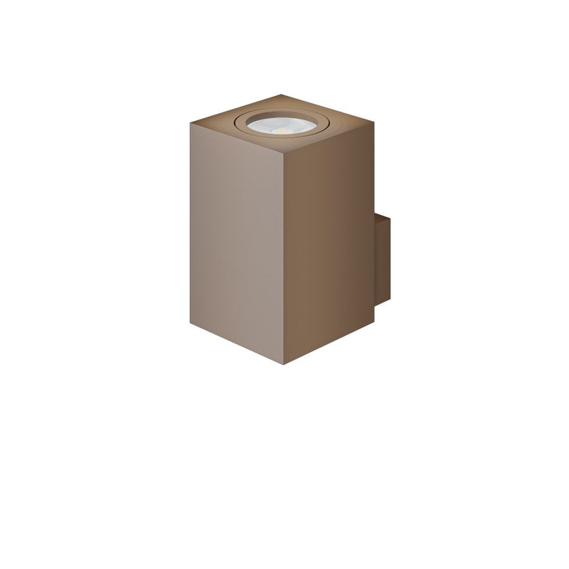 11,5 cm sześcienna lampa aluminiowa GU10 - Corten