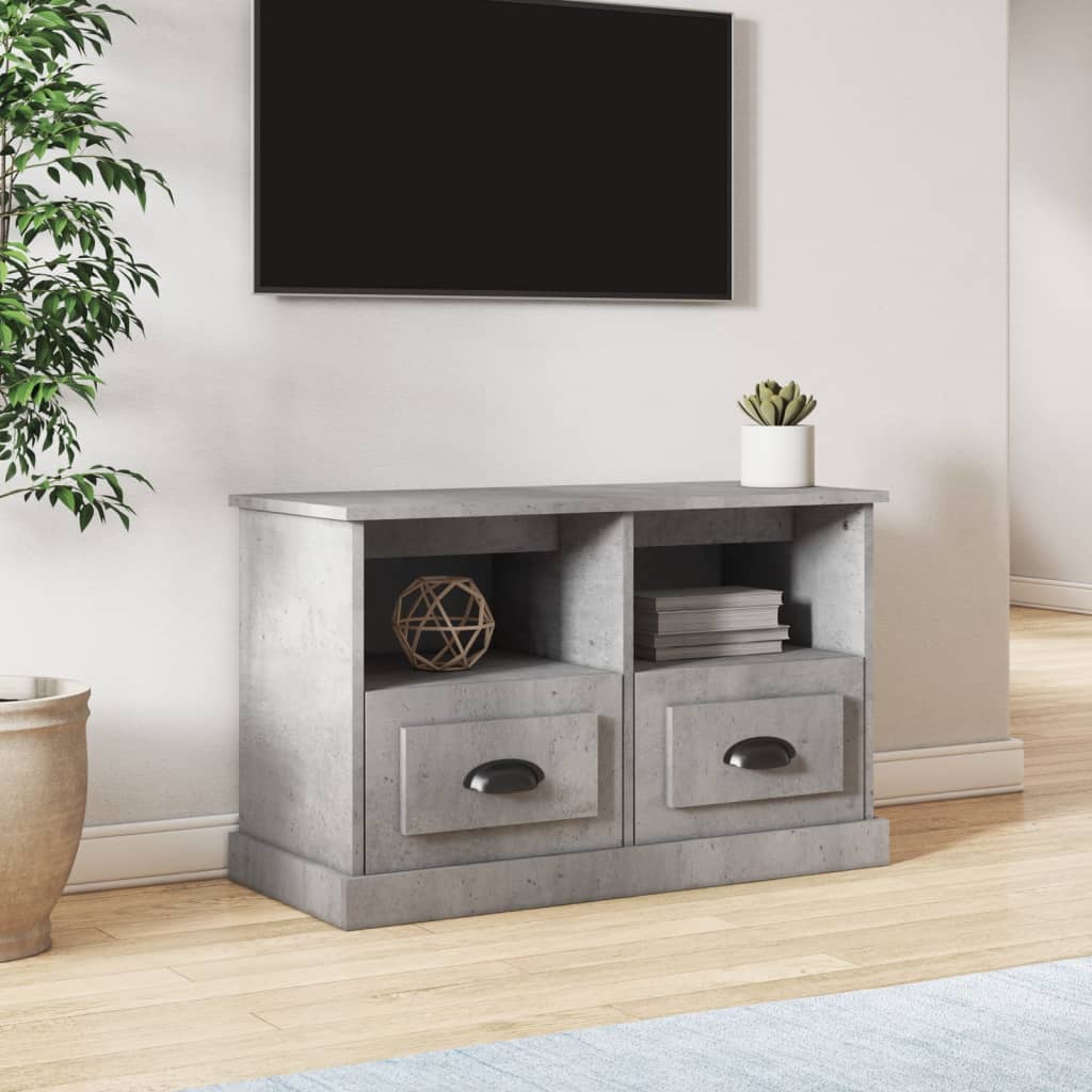 Szafka pod TV, szary beton, 80x35x50cm, materiał drewnopochodny