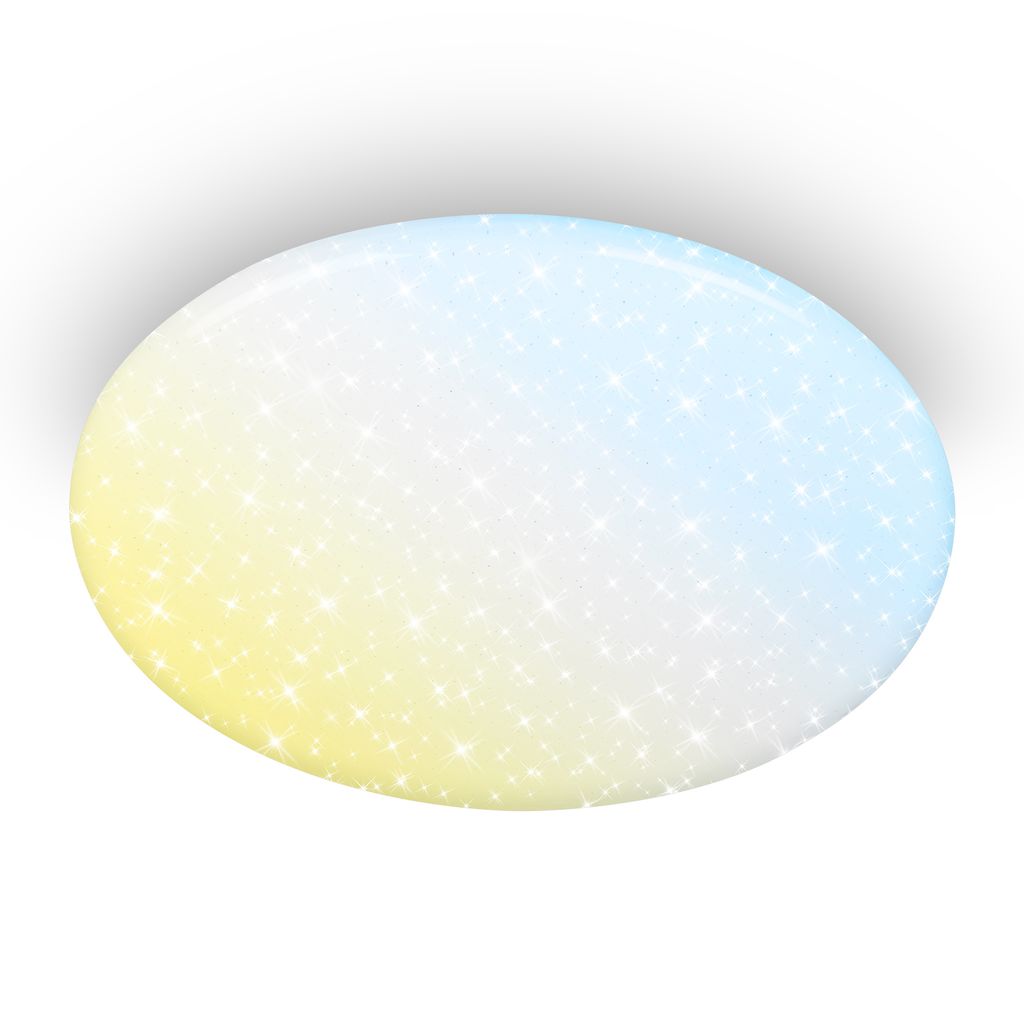 Lampa sufitowa LED Briloner Verb, ściemnialna, sterowana pilotem, regulacja temperatury barwowej CCT, ultra jasna, biała, Ø56 x 10 cm