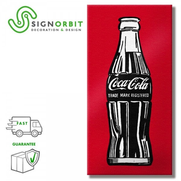 LICHTENSTEIN Coca-Cola Canvas na drewnianej ramie, 70x140 cm