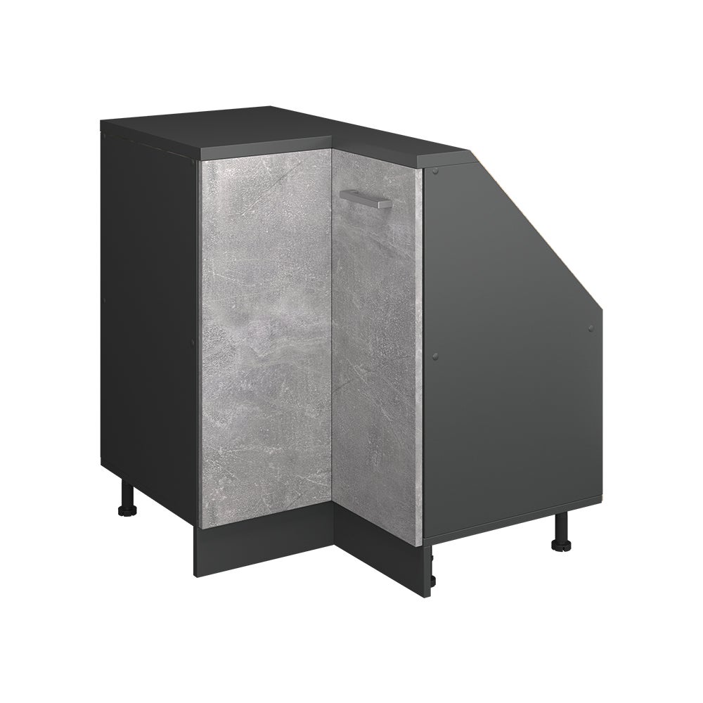 Vicco Szafa skosna Szafka narożna Rion, Beton/antracyt, 75.6 x 81.6 cm z 1 drzwiami