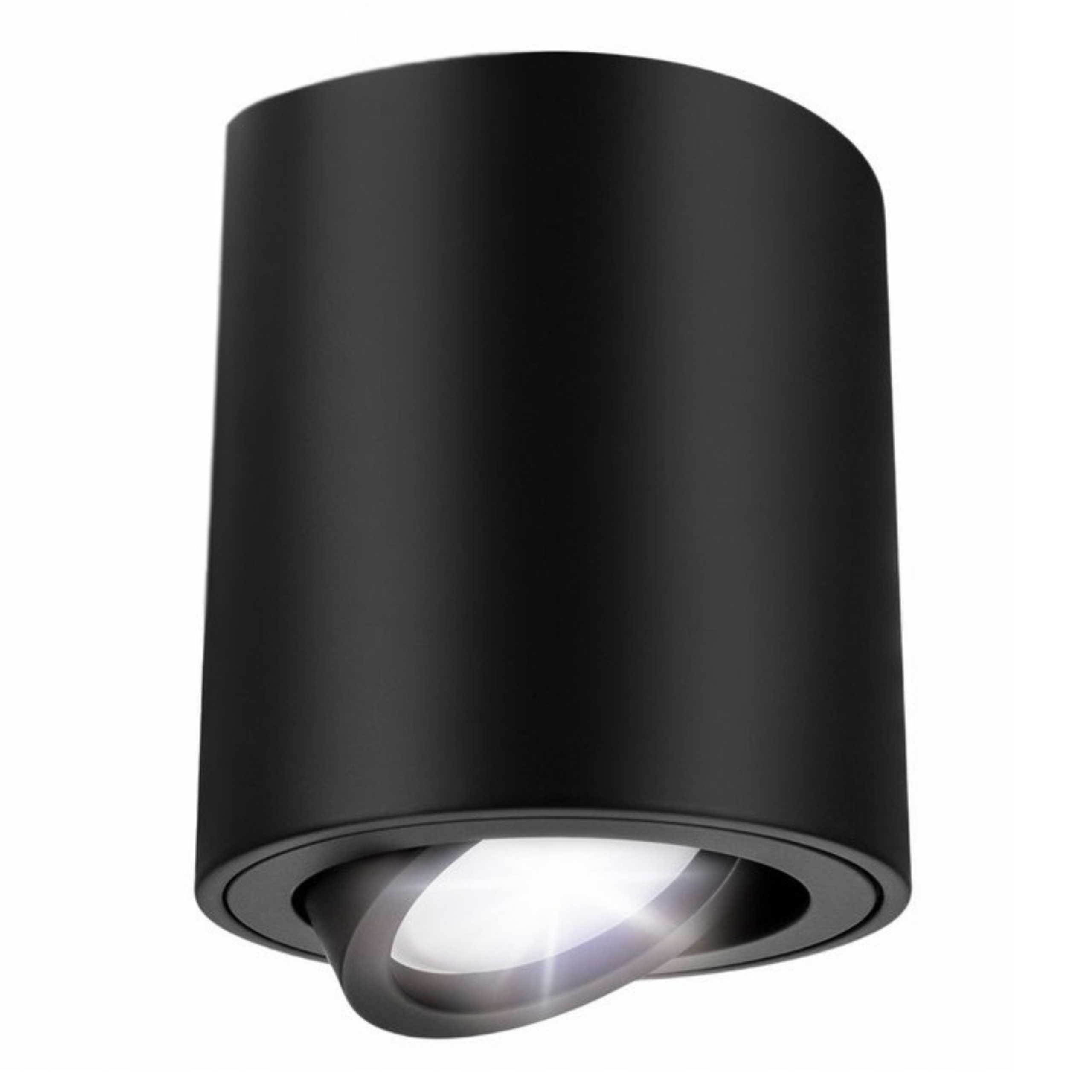 Reflektor natynkowy SPOT sufitowy Czarny okrągły GU10 Ruchoma Oprawa Halogenowa TUBA LED - LEDHOFF