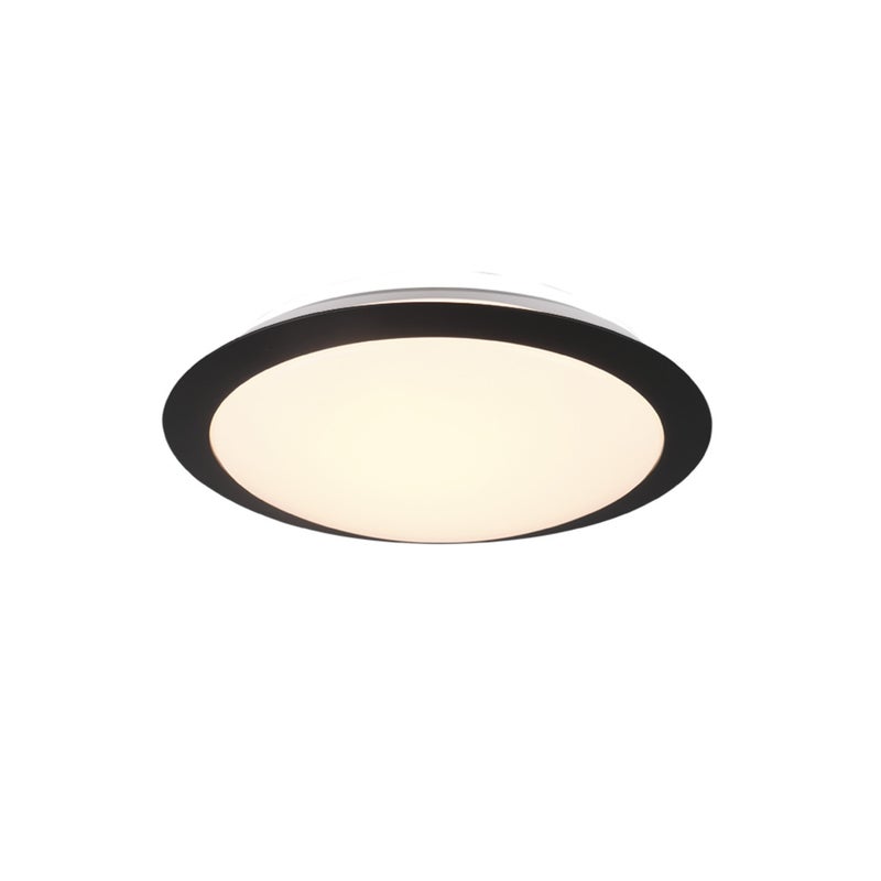 Plafon okrągły LED UMBERTO 12W 3000K 1160lm tworzywo sztuczne czarno-biały wym:8x29x29cm IP44 Trio