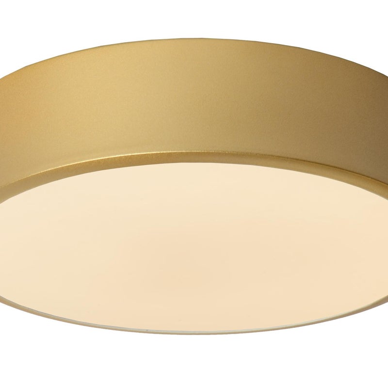 Plafon okrągły UNAR LED 12W Ciepła biel 840lm złoto-odcienie złota-biały wym:5x20x20cm IP20 Lucide