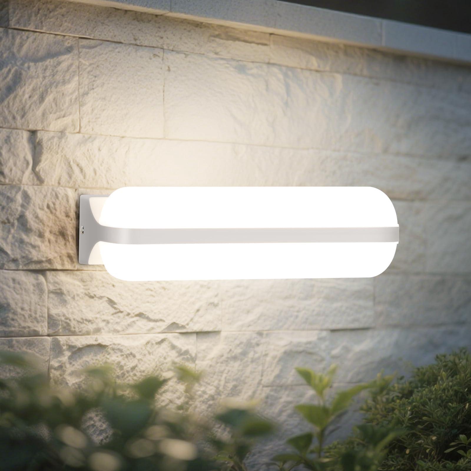Kinkiet LED 20 W, 2000 lm, do użytku wewnątrz i na zewnątrz, oświetlenie w górę i w dół, oprawa zewnętrzna, 4000 K, wodoodporna lampa ścienna zewnętrz