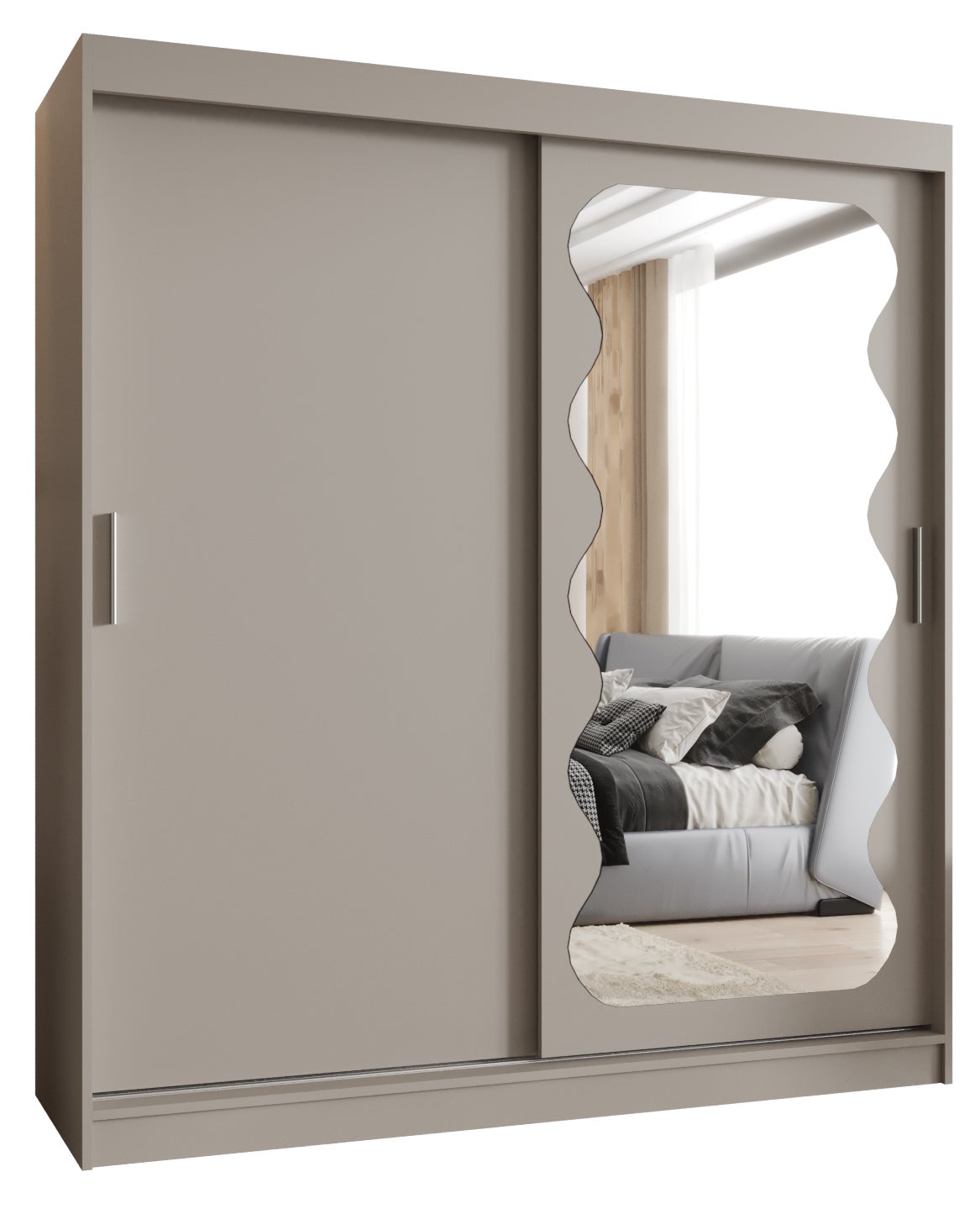 Szafa przesuwna garderoba SPOTI 180 x 62 x 200 cm Kaszmir