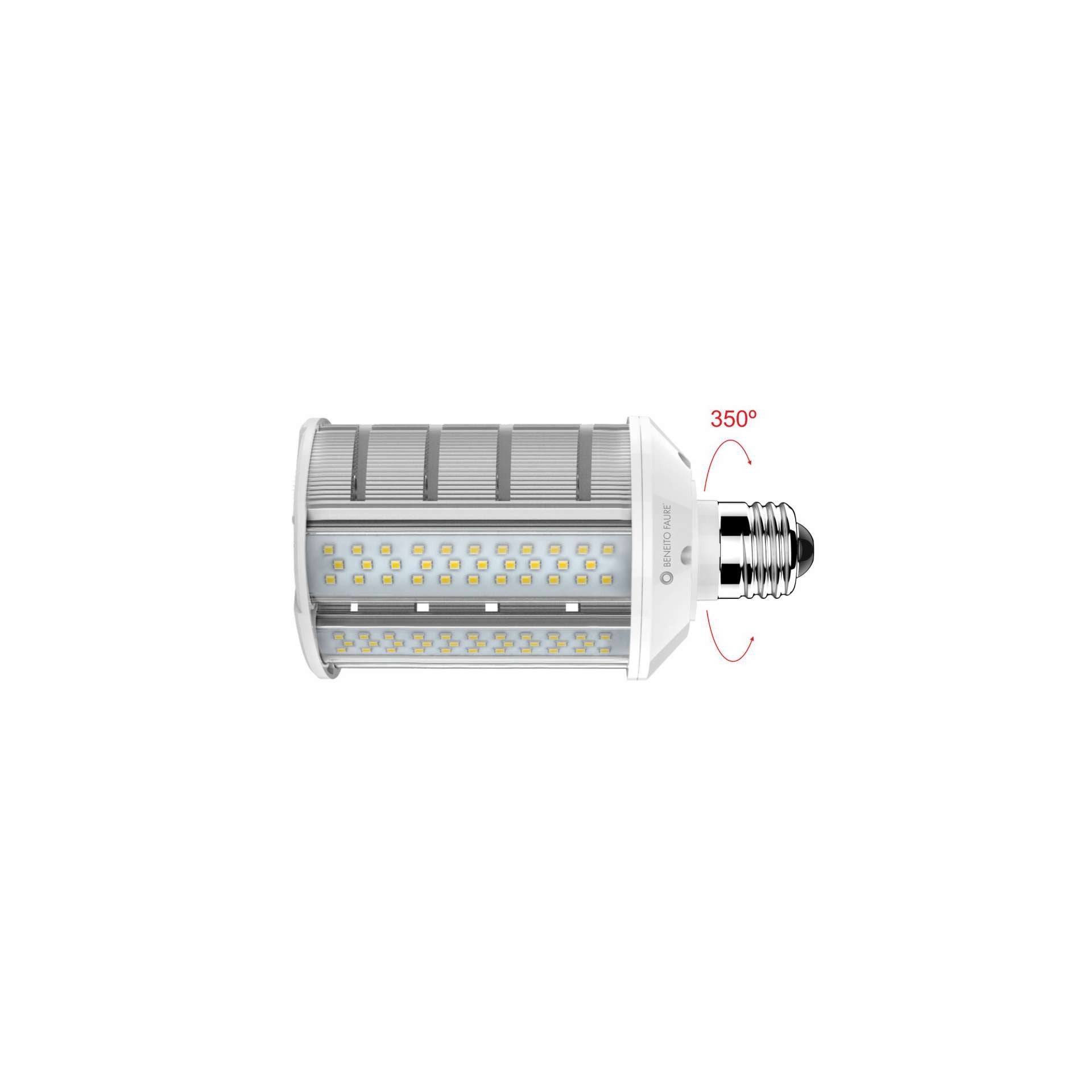 Reflektor LED Smile Beneito & Faure 20W, E27, retrofit, 120º, 2200K, IP64, do zastosowań zewnętrznych, wysoka wydajność, rozproszone światło