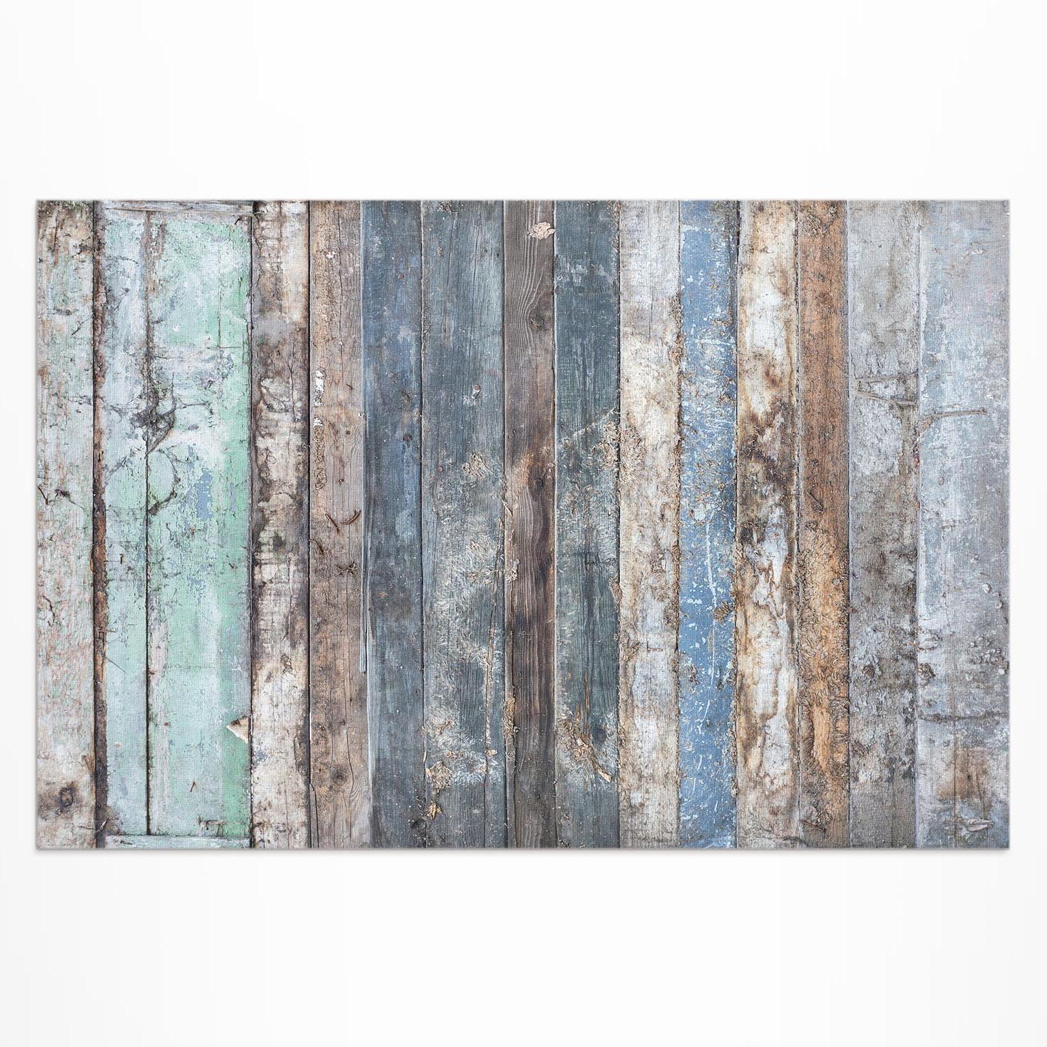 Dywan winylowy vintage, mata winylowa obdarte drewniane deski 150x100 cm ArtPrintCave
