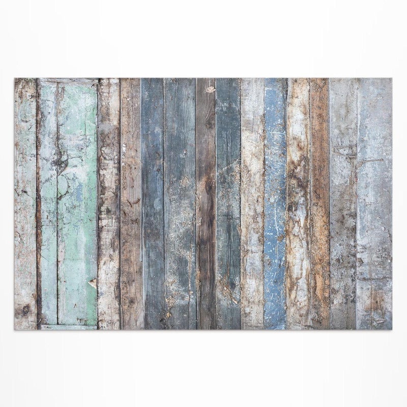 Dywan winylowy vintage, mata winylowa obdarte drewniane deski 150x100 cm ArtPrintCave