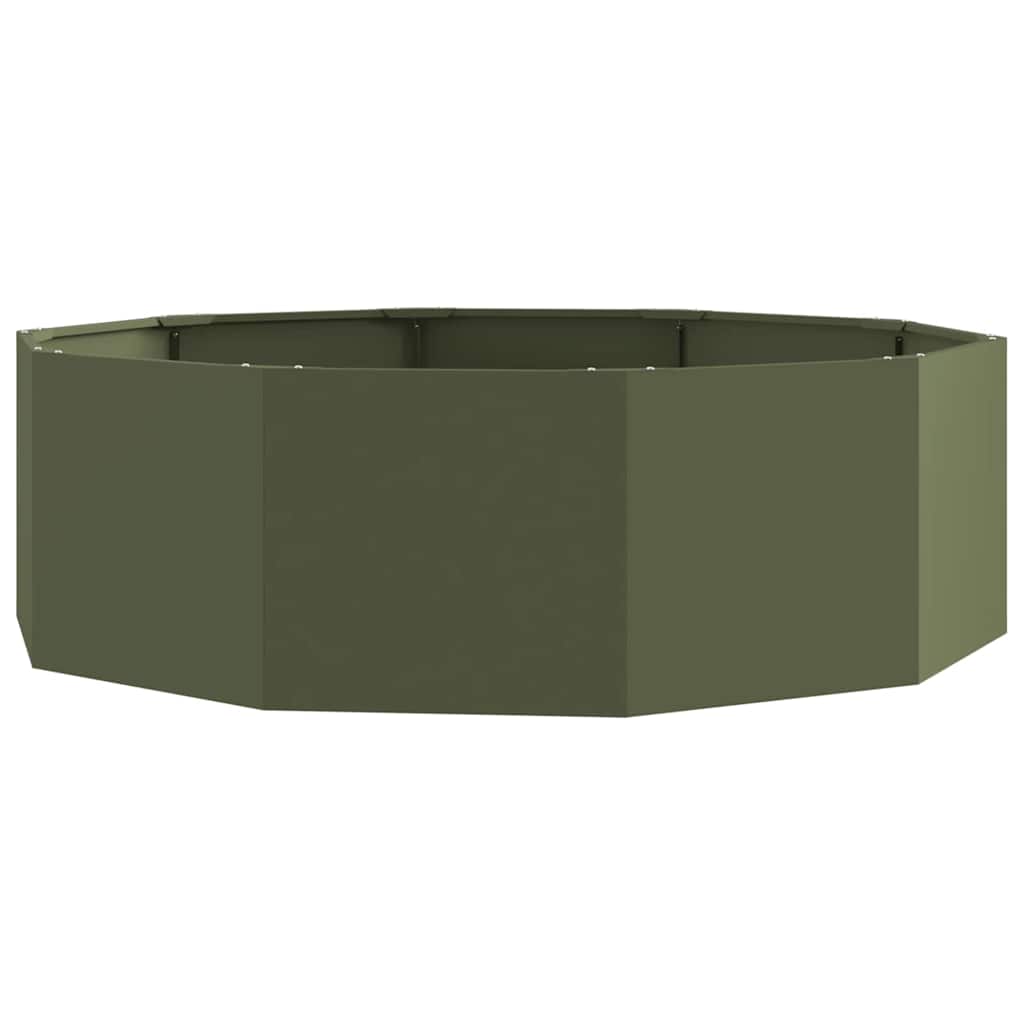 Donica Zielony oliwkowy 120 x 120 x 35 cm Stal