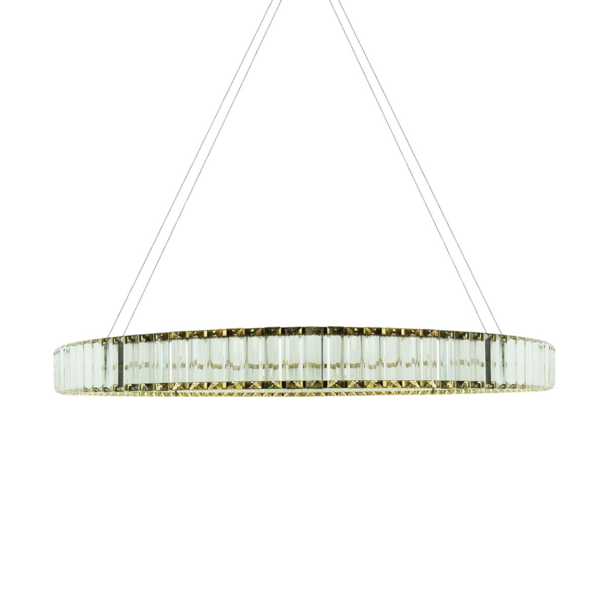 Lampa wisząca glamour złota ring kryształki LED 32W Aurora IdeaLed