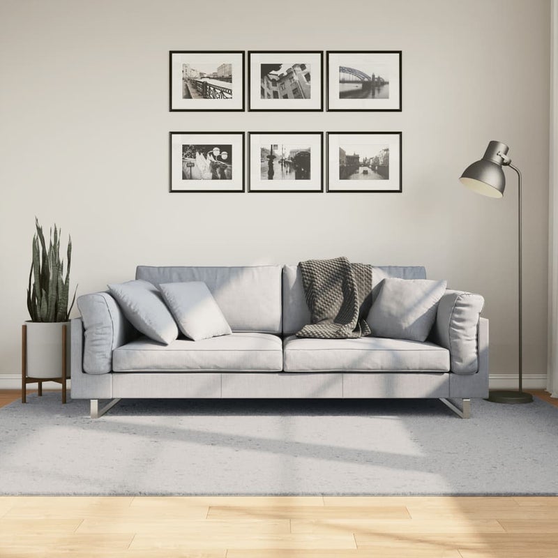 Dywan HUARTE z krótkim włosiem, szary, 160x230 cm vidaXL
