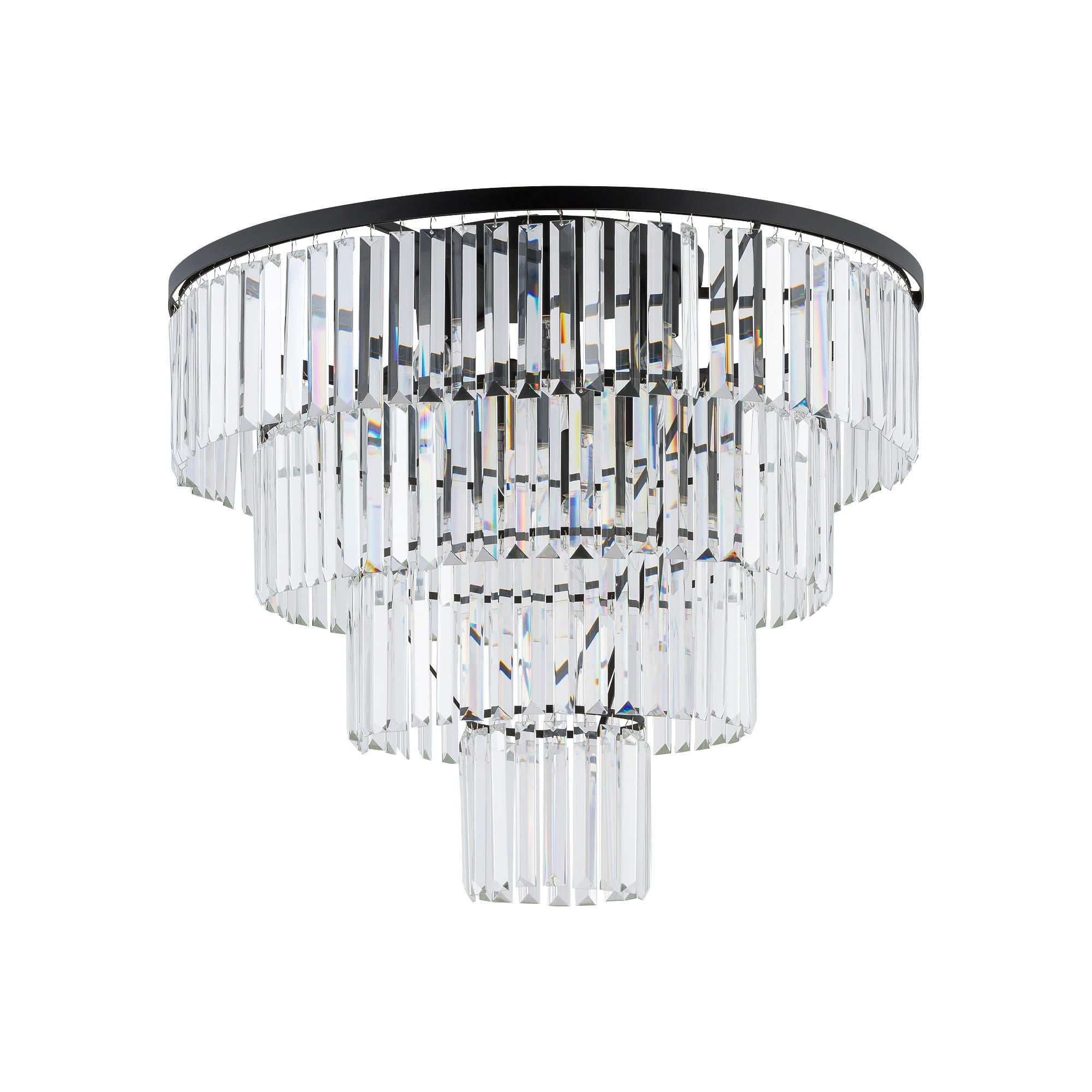 Lampa sufitowa plafon LED Nowodvorski CRISTAL 7630 stal, czarny